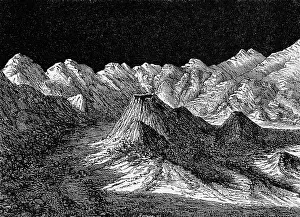 Vulcano: astronomy, moon, landscape, interior of ring