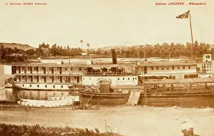 Paddlesteamer: Aswan - Scene on the River Nile with Paddlesteamer