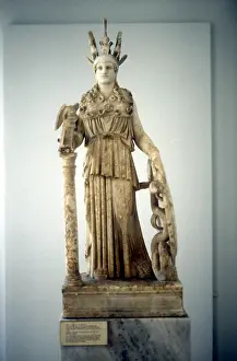 Parthenon: Athena of Varvakion. Roman copy of gold and ivory