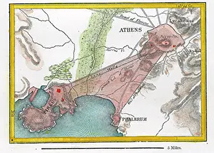 Reclus: Athens - Piraeus - Long Walls