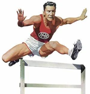 Hurdle: Athlete Clears Hurdle