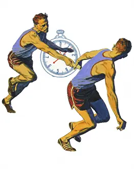 Decathlon: Athletes in Relay Race