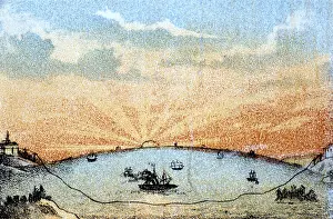 Newfoundland: The Atlantic Telegraph: idealised view of cable