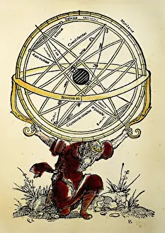 Armillary: Atlas carrying armillary sphere