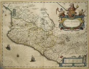 Dutchmen: Atlas Novus, 17th c.. Map of Mexico
