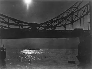 Robin Adler: Atmospheric night scene with bridge