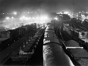 Robin Adler: Atmospheric view of a railway station at night