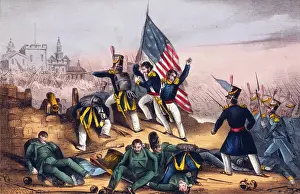 Routed: Attack on Chapultepec, Sept. 13th 1847--Mexicans routed with