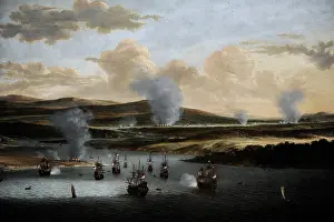 Anchored: Attack on Chatham, c. 1668, by Willem Schellinks (1627?-1678