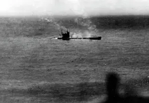 Raiding: Attack of an English submarine in World War I