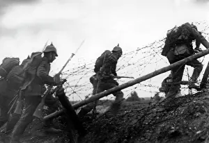 Barbwire: Attack of the German artillery at the wetsern front in World