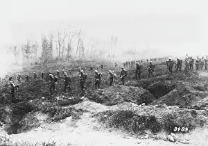 Aisne: Attacking soldiers WWI