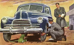 Clipboard: Attendant Changes Tire