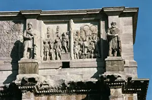 Dacians: Detail of the attic of
