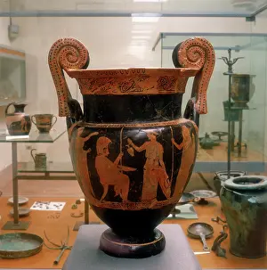Libation: Attic crater with a libation