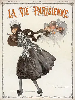 Parisienne: An attractive Parisienne with admirers 1918
