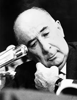 Sarcastically: Former Atty. Gen. John Mitchell before the Senate