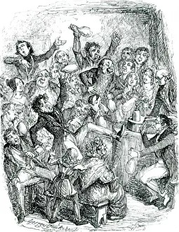 1834: The audience at a lecture enjoying the effects