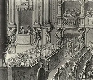 1719: Audience, Orchestra & Stage for Lotti's Teofan Opera