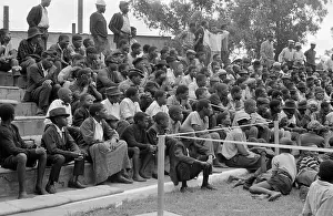 Ethnomusicology: Audience watching performance of mine dancers at Johannesbur