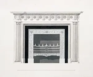 Placido: Audley End House. Library fireplace