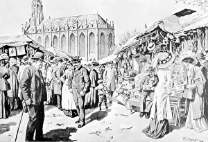 Dult: Auer Dult in front of the Maria-Hilf-Kirche, 1911