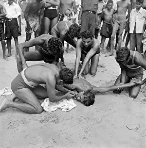 Durbans: August 1952 - First Aid is applied by the experts of