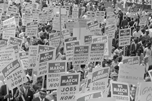 Minority: August 28, 1963 - Marchers with signs during