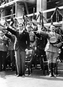 Banker: August von Finck, topping-out ceremony at the