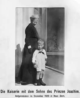 Grandmother: Augusta Victoria with Karl Franz Joseph of Prussia in Doorn