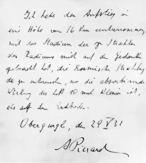Flights: Auguste Piccard, 1931
