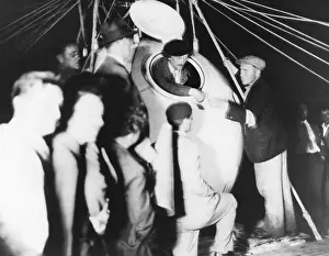 Nacelle: Auguste Piccard inside the nacelle that carried