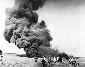 Disappearing: Auguste Piccard's balloon disappearing in smoke