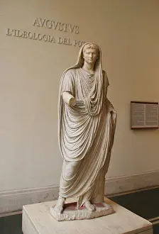 Divi: Augustus ( 63 BC sA?i? 14 AD). First Emperor. Statue Via Lab