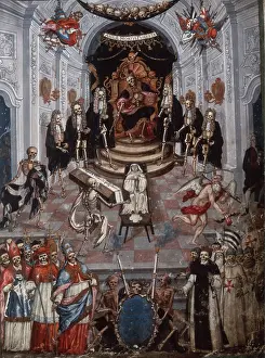 Devotional: Aula mortis funesta. Baroque image in the monastery Ran