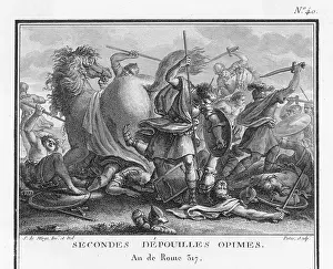Slaying: Aulus Cornelius Cossus killing Lars Tolumnius