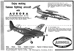 Playcraft: Aurora Model Aircraft Construction Kits 1959