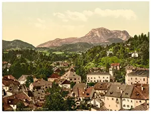 Aussee: Aussee from Sarstein, Upper Austria, Austro-Hungary