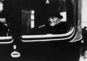 Austen: Austen Chamberlain in a car
