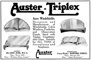 Windshields: Auster-Triplex Aero Windshields & Observation Panels