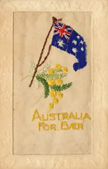 Sewn: Australia forever - patriotic card