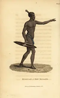 Shoberl: Australian aboriginal with a shield used as