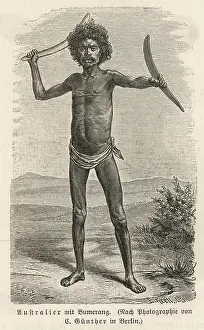 Boomerang: Australian Aborigine with Boomerang