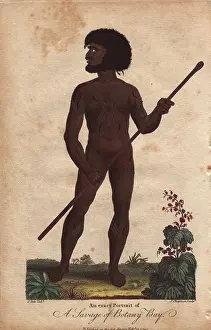 Sibly: Australian aborigine, naked, with beard and