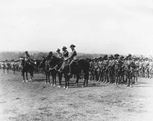 Haig: Australian Infantry inspection, Ebblinghem, France, WW1