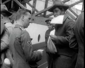 British Pathé Ltd: Australian Soldiers Having Their Papers Checked