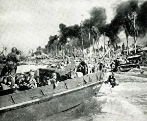 Ashore: Australian troops invade Borneo, WW2