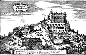 Topographia: Austria, castles, Ambrass Castle, copper engraving