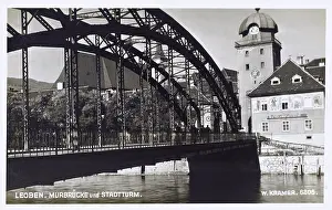 Leoben: Austria - Leoben - Murbrucke and Stadtturm