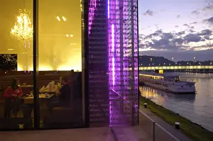 Oberosterreich: AUSTRIA. Linz. The Danube from Lentos Museum